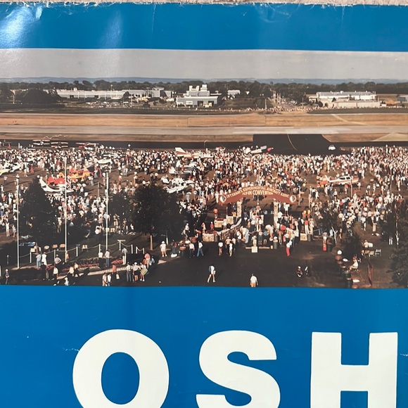 Oshkosh WI aircraft airplane vintage poster - Picture 7 of 16